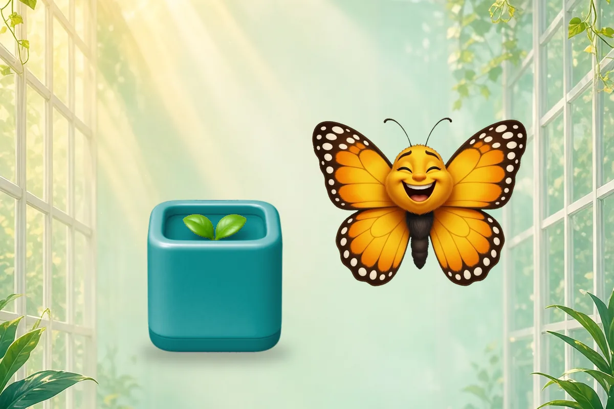 A butterfly lands on Tik